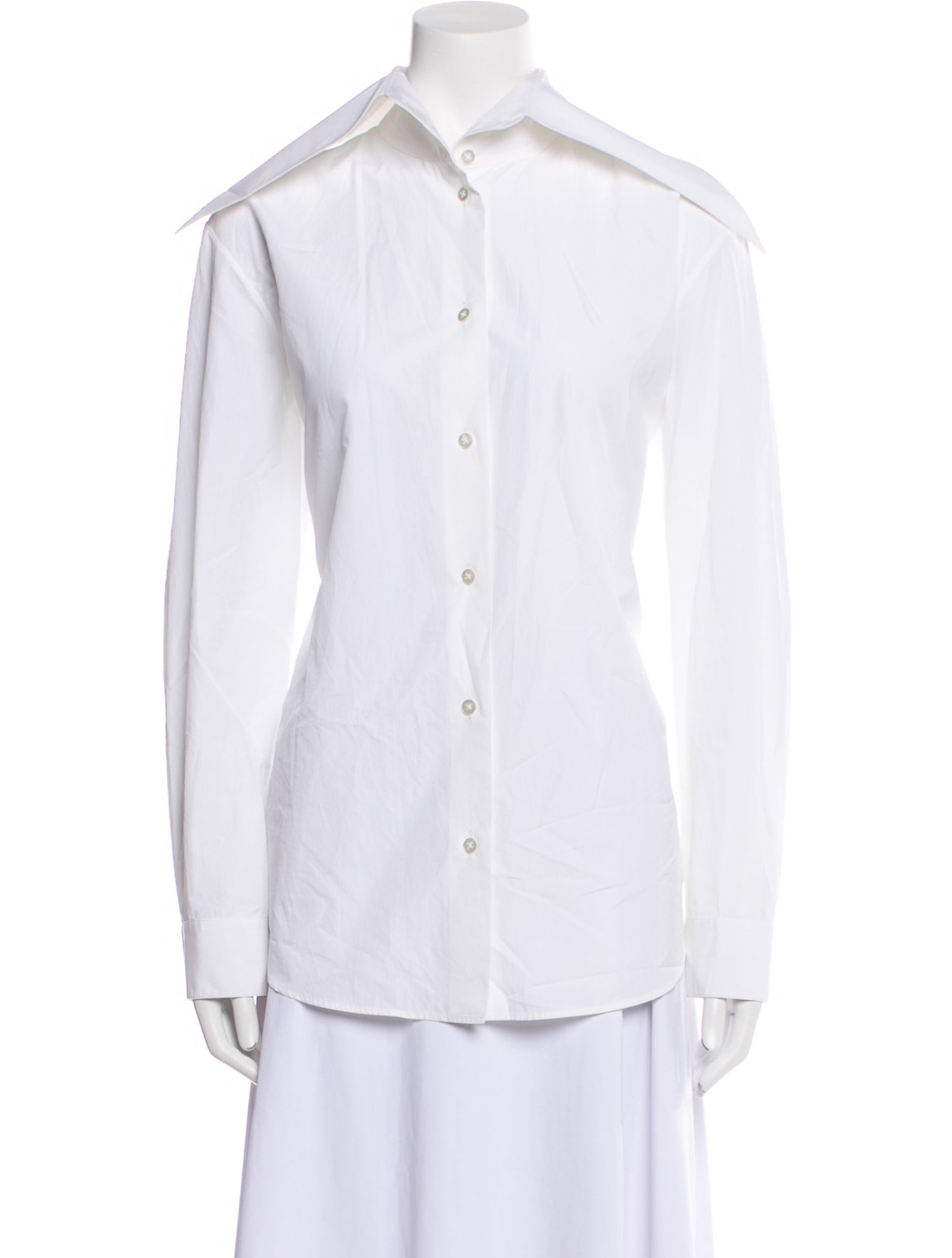 The Row Armelle Long Sleeve Button-Up Top