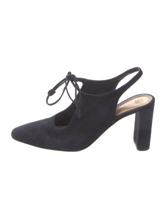 The Row Camil Suede Slingback Pumps