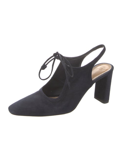 The Row Camil Suede Slingback Pumps