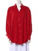 The Row Silk Long Sleeve Button-Up Top