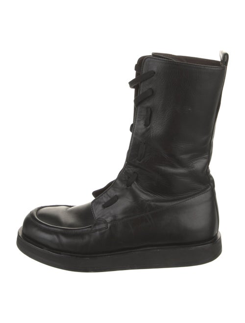 The Row Patty Leather Combat Boots