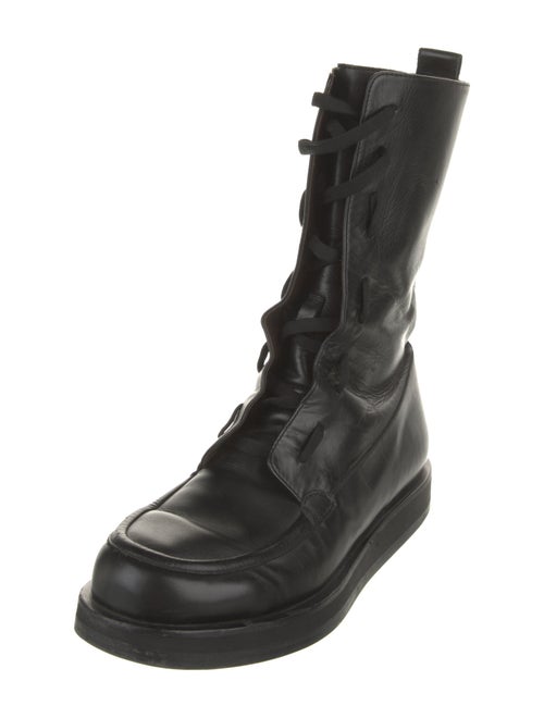 The Row Patty Leather Combat Boots