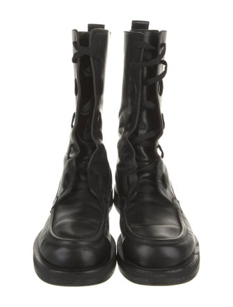 The Row Patty Leather Combat Boots