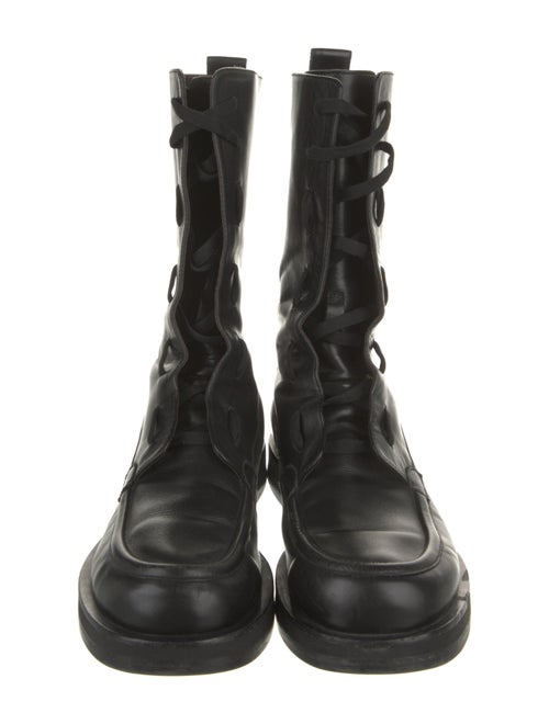 The Row Patty Leather Combat Boots