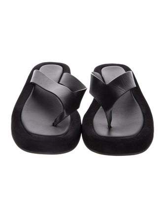 The Row Leather Flip Flops