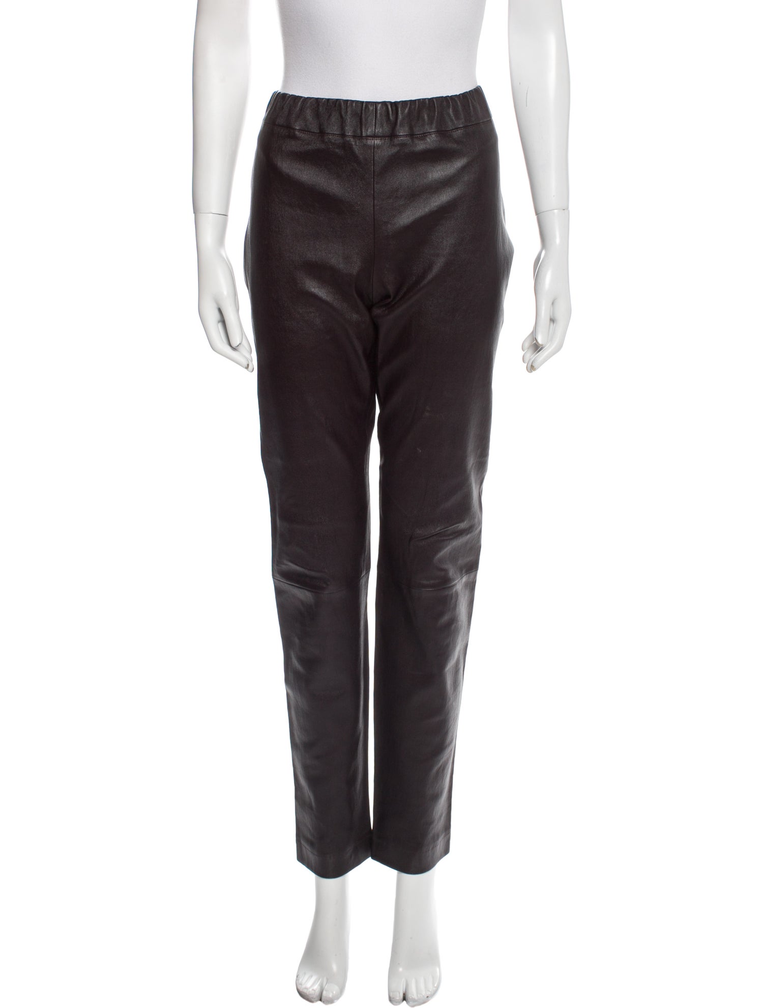 The Row Lamb Leather Straight Leg Pants