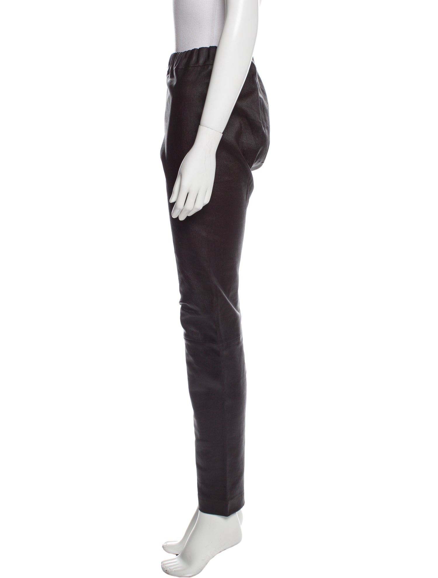 The Row Lamb Leather Straight Leg Pants
