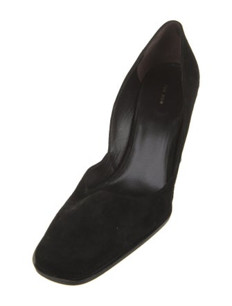 The Row Suede D'Orsay Pumps