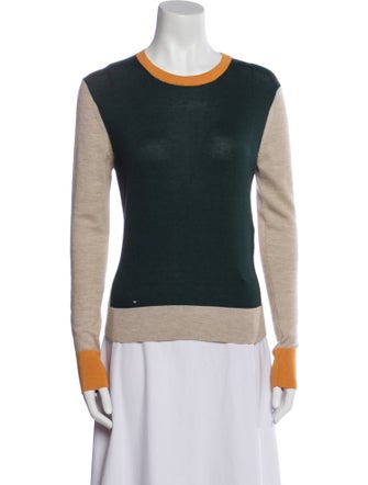 The Row Colorblock Pattern Crew Neck Sweater