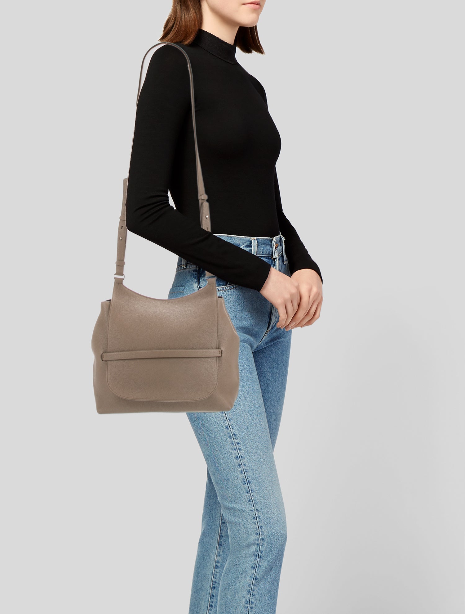 The Row Leather Messenger Bag