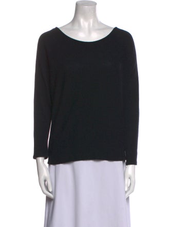 The Row Scoop Neck Three-Quarter Sleeve Sweatshirt