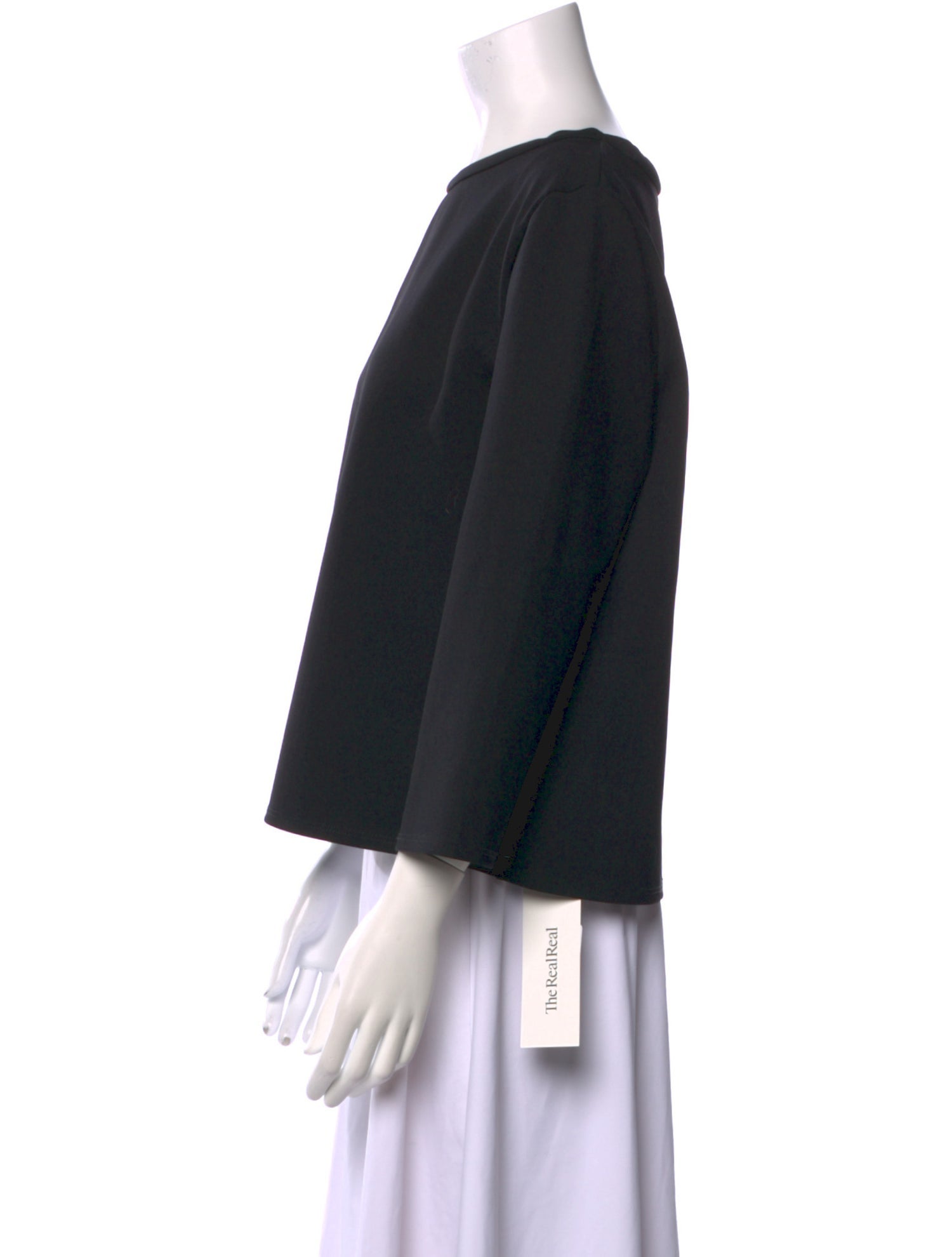 The Row Bateau Neckline Three-Quarter Sleeve Top