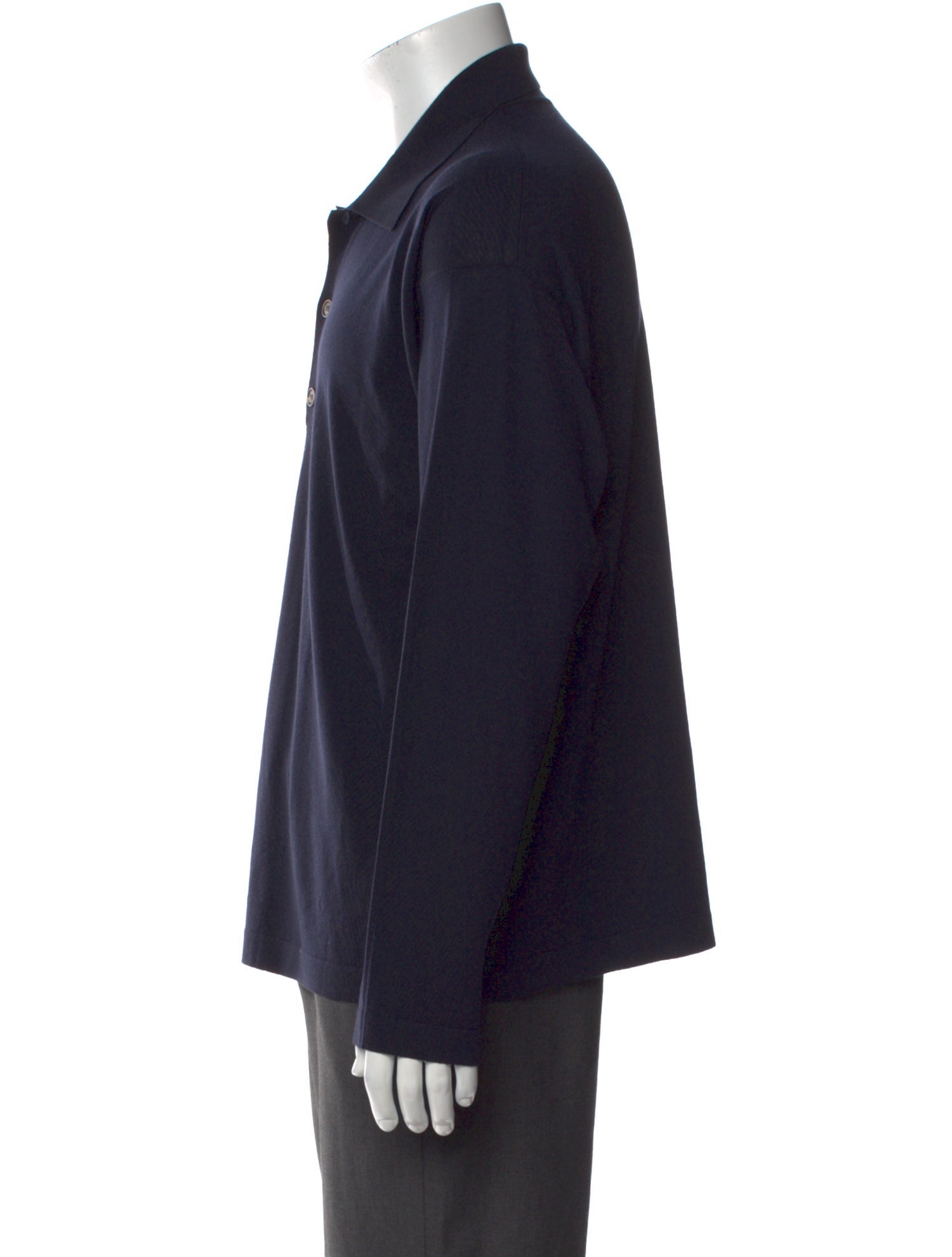 The Row Wool Collar Polo Shirt