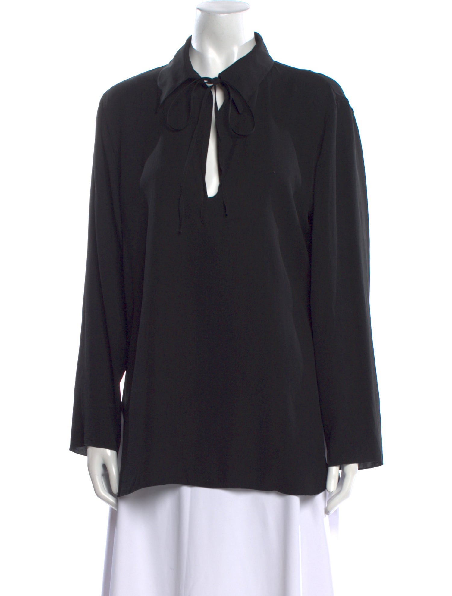 The Row Silk Long Sleeve Blouse