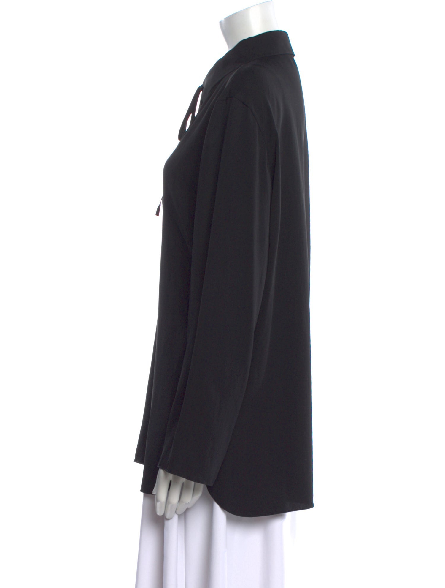 The Row Silk Long Sleeve Blouse