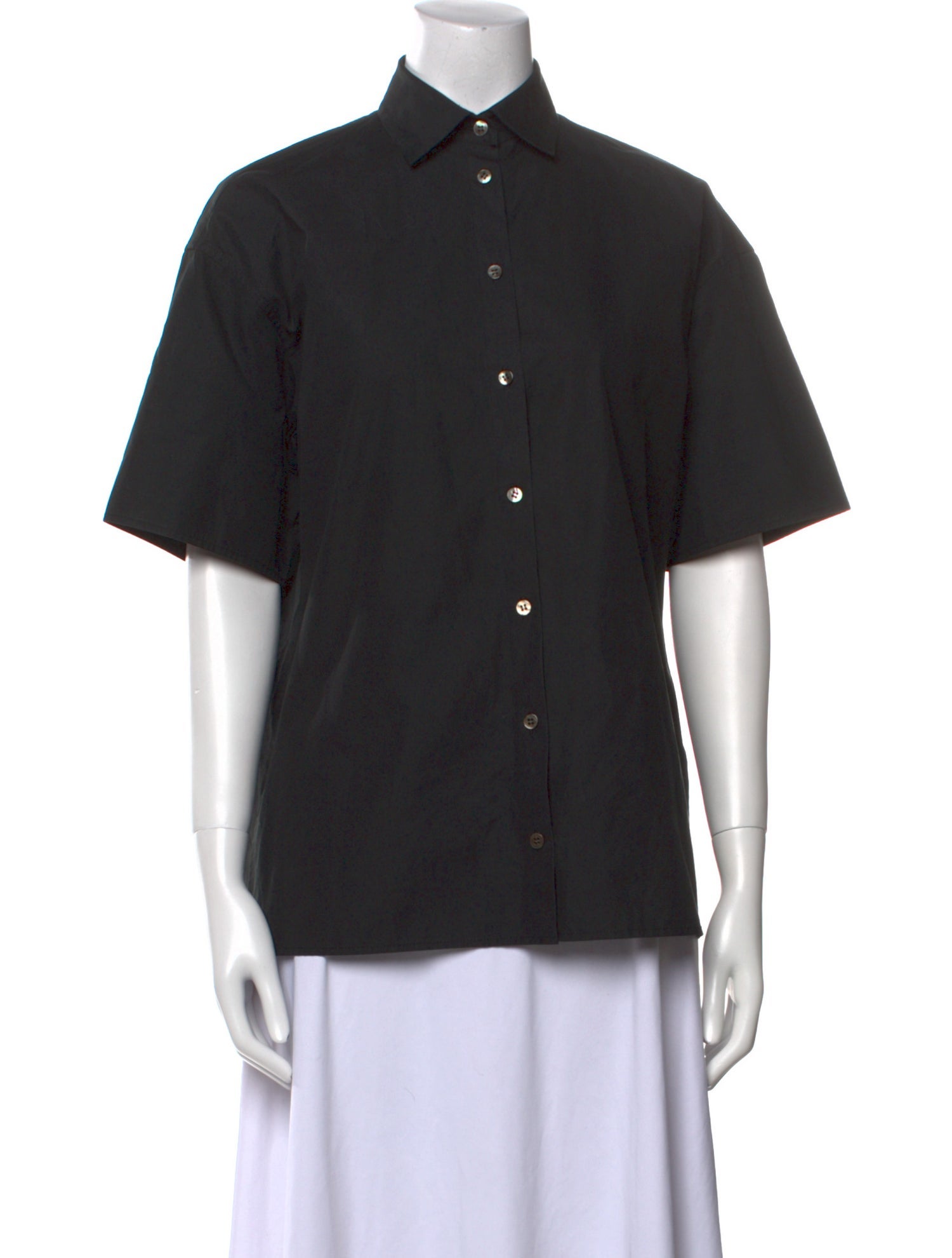 The Row Short Sleeve Button-Up Top
