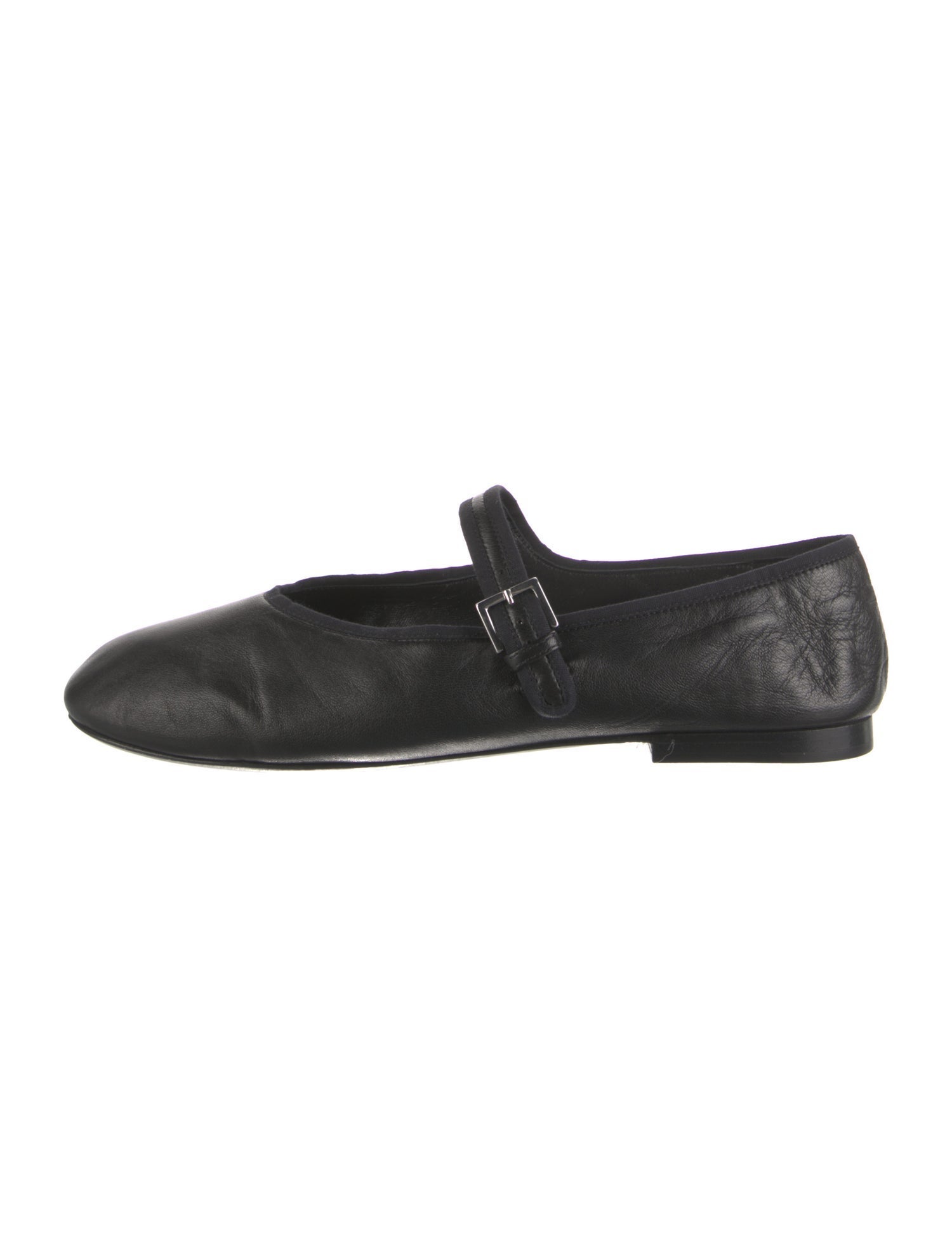 The Row Leather Mary Jane Flats
