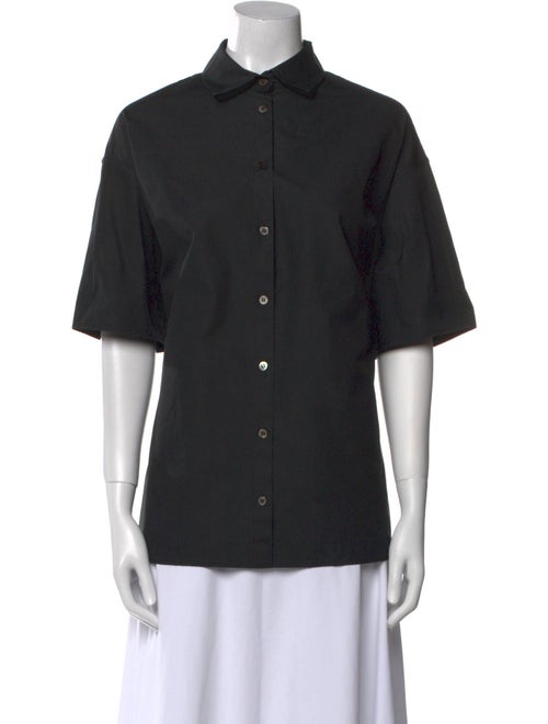 The Row Sissa Short Sleeve Button-Up Top