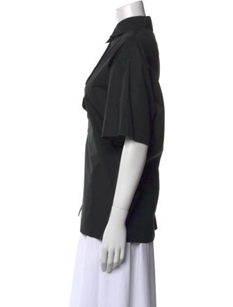 The Row Sissa Short Sleeve Button-Up Top