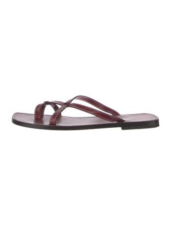 The Row Leather Slides