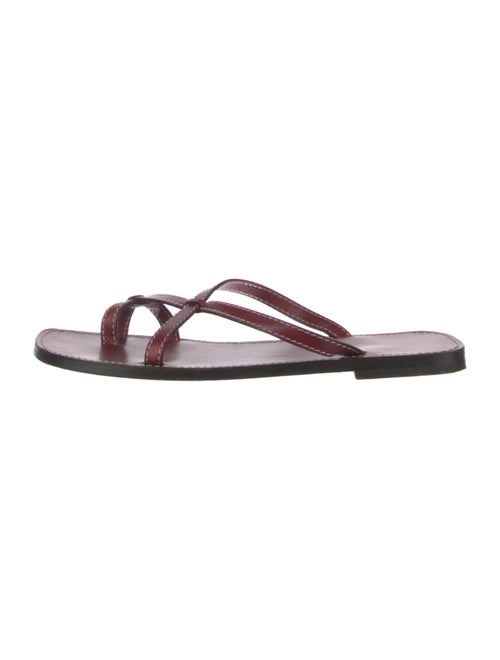 The Row Leather Slides