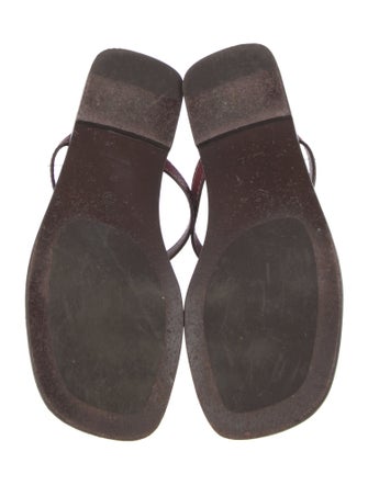 The Row Leather Slides