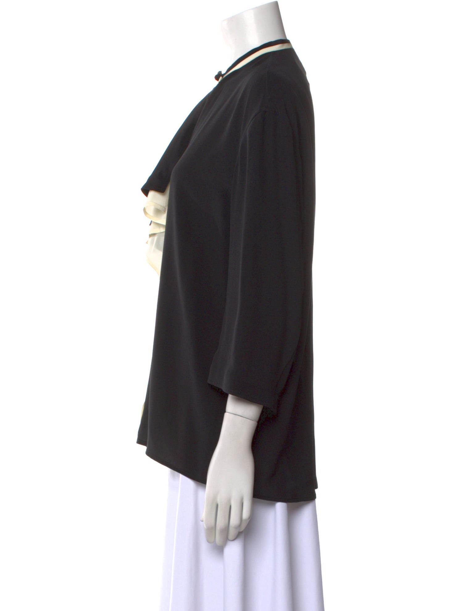 The Row Silk Mock Neck Blouse