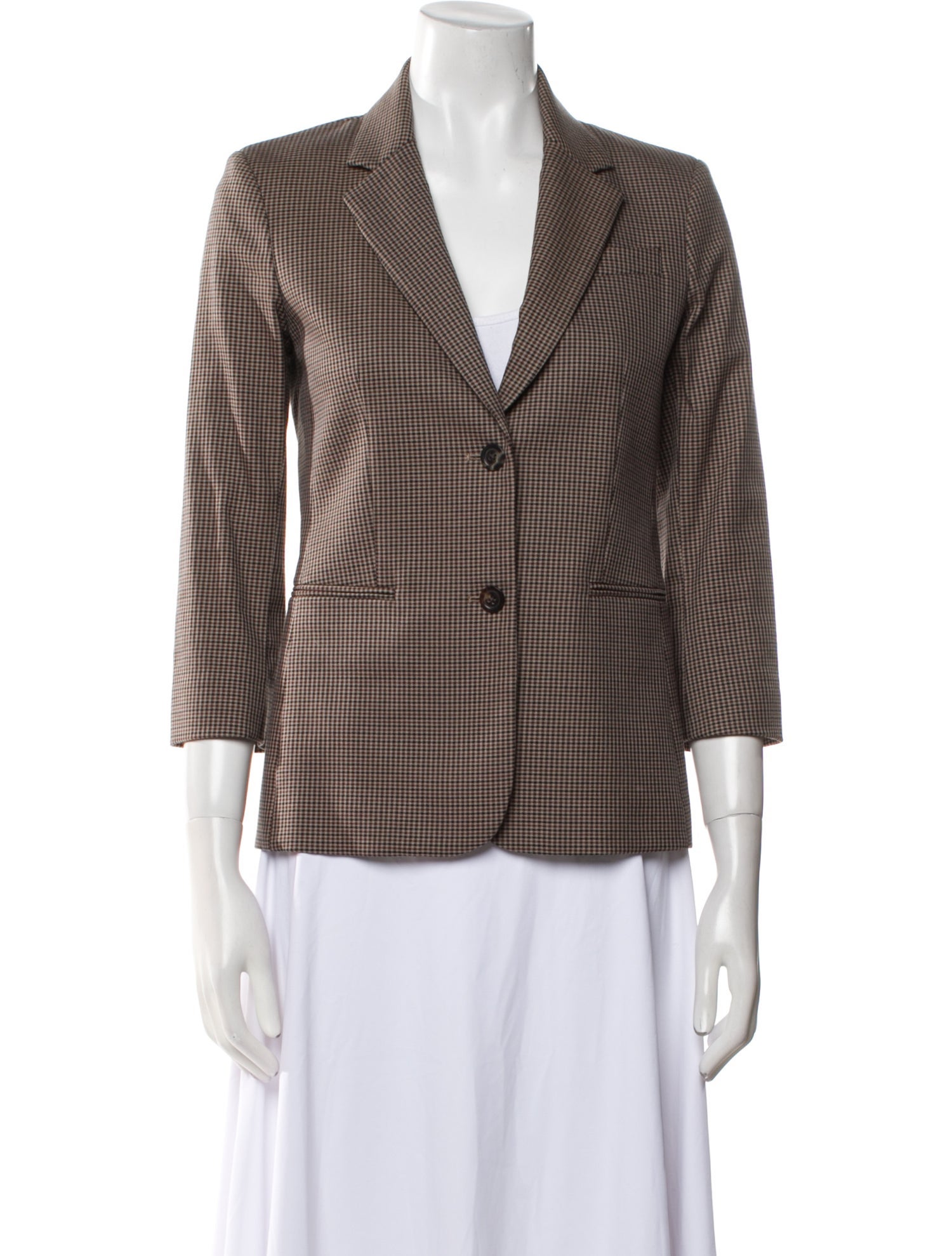 The Row Plaid Print Blazer