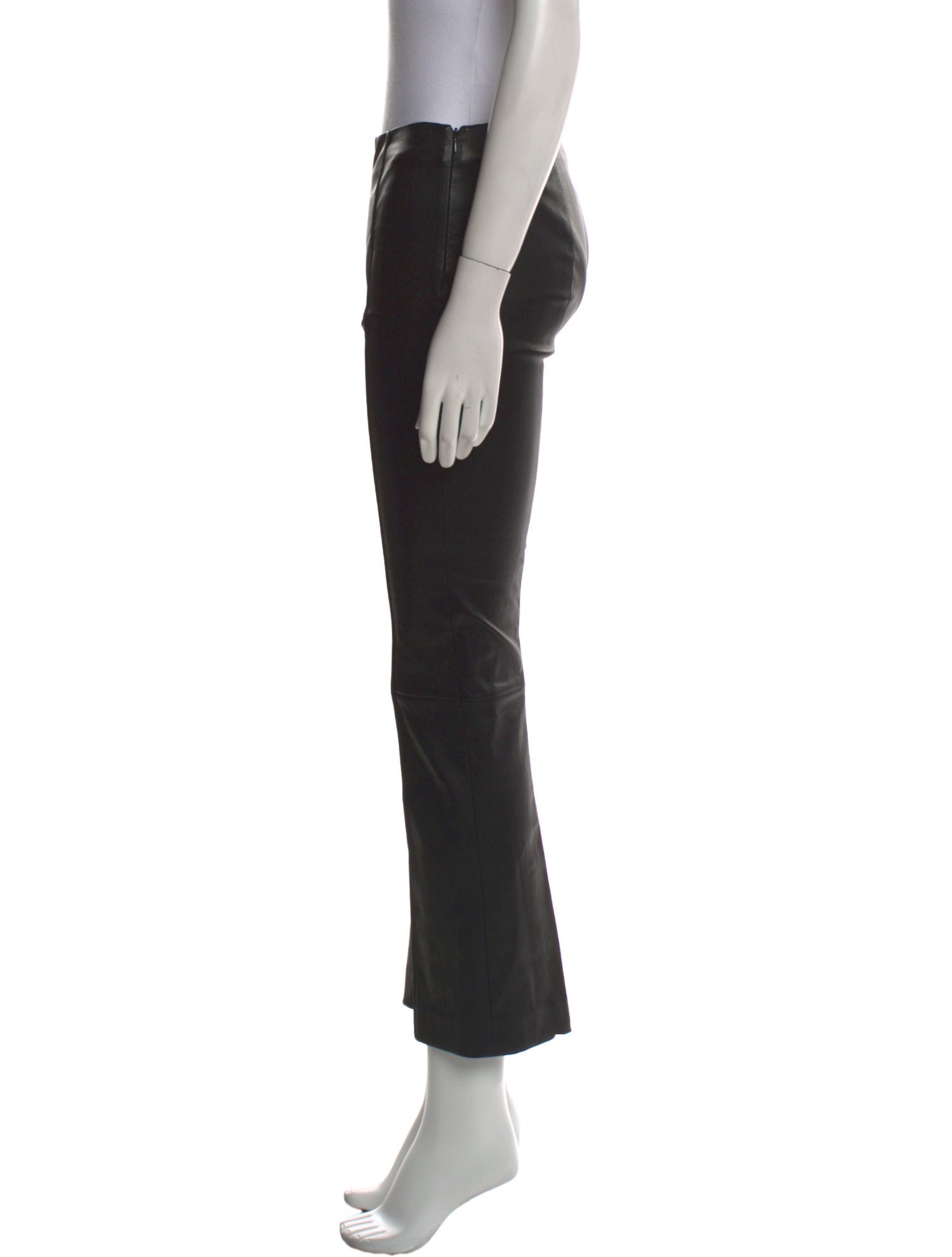 The Row Leather Straight Leg Pants