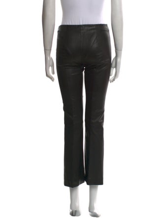 The Row Leather Straight Leg Pants