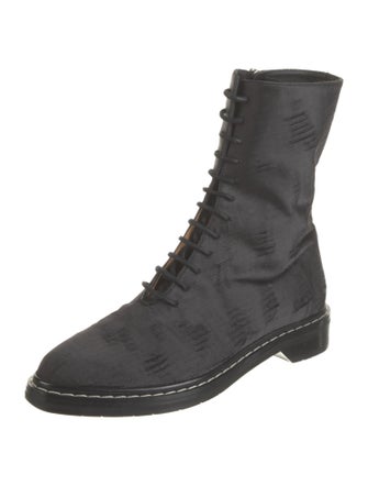 The Row Distressed Accents Combat Boots