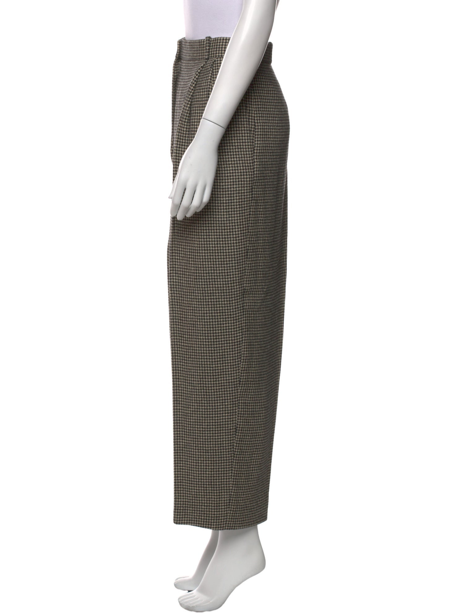 The Row Houndstooth Pattern Wide Leg Pants
