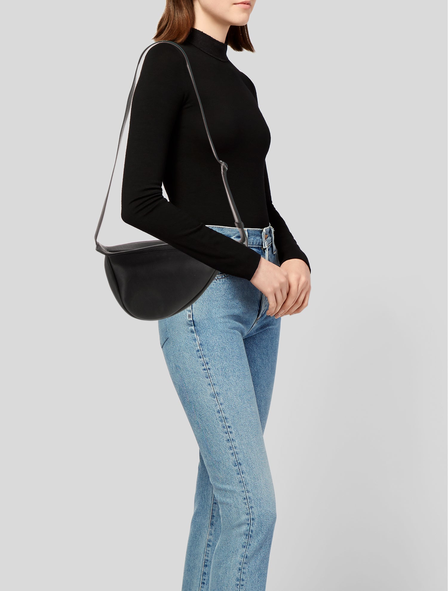 The Row Leather Slouchy Banana Small