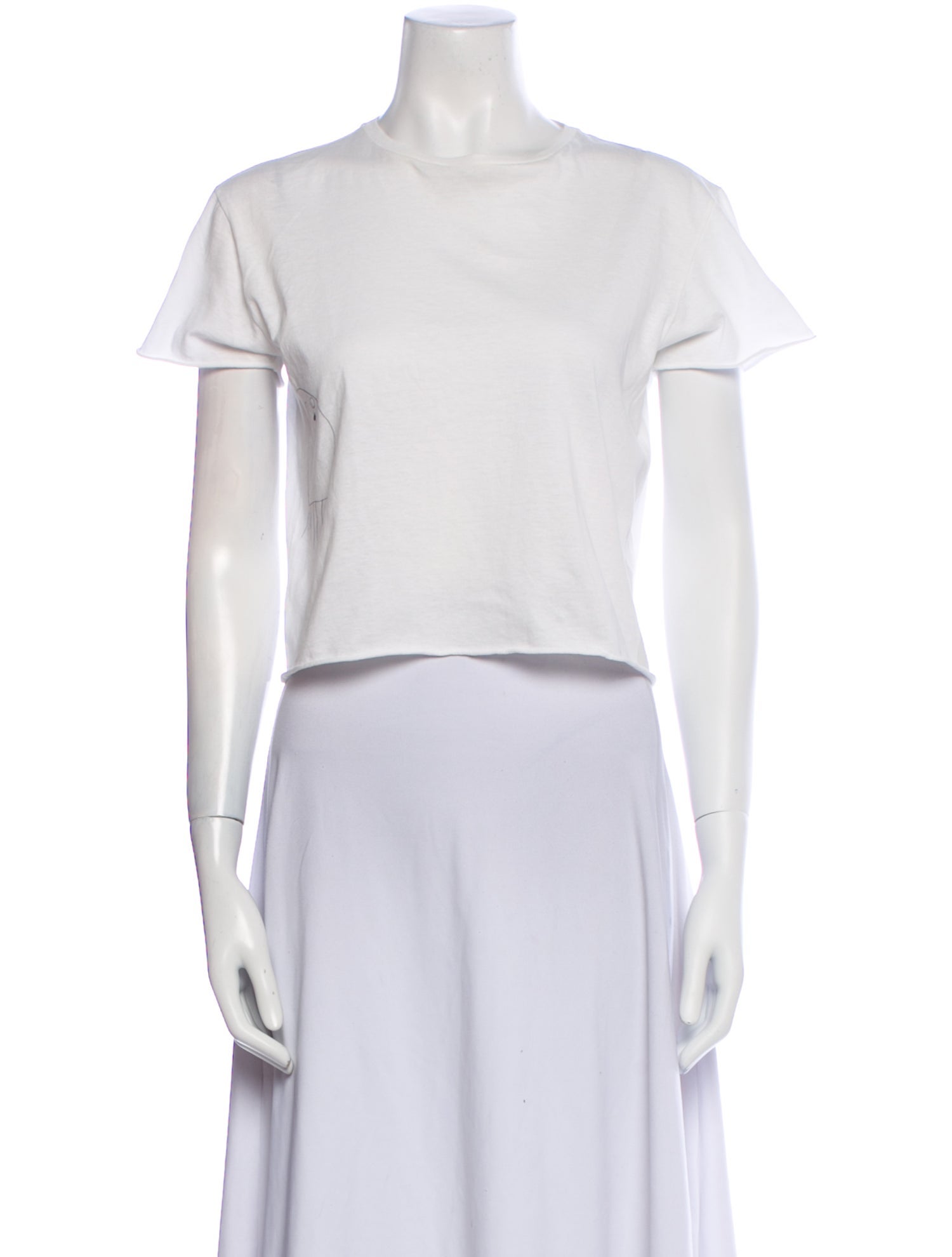 The Row Crew Neck Short Sleeve Crop Top