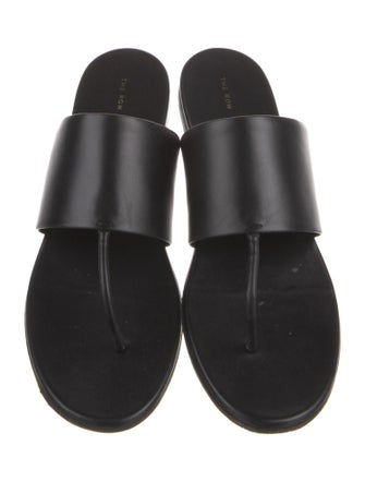 The Row Leather Slides