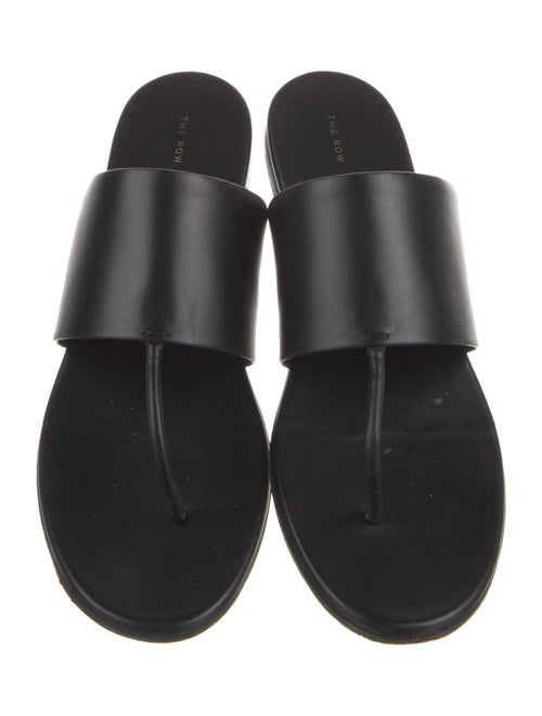 The Row Leather Slides