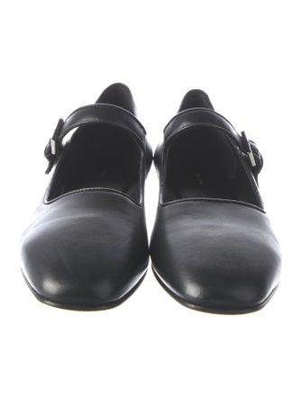 The Row Ava Leather Mary Jane Flats