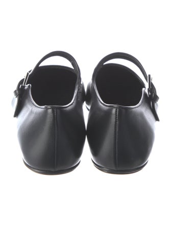 The Row Ava Leather Mary Jane Flats