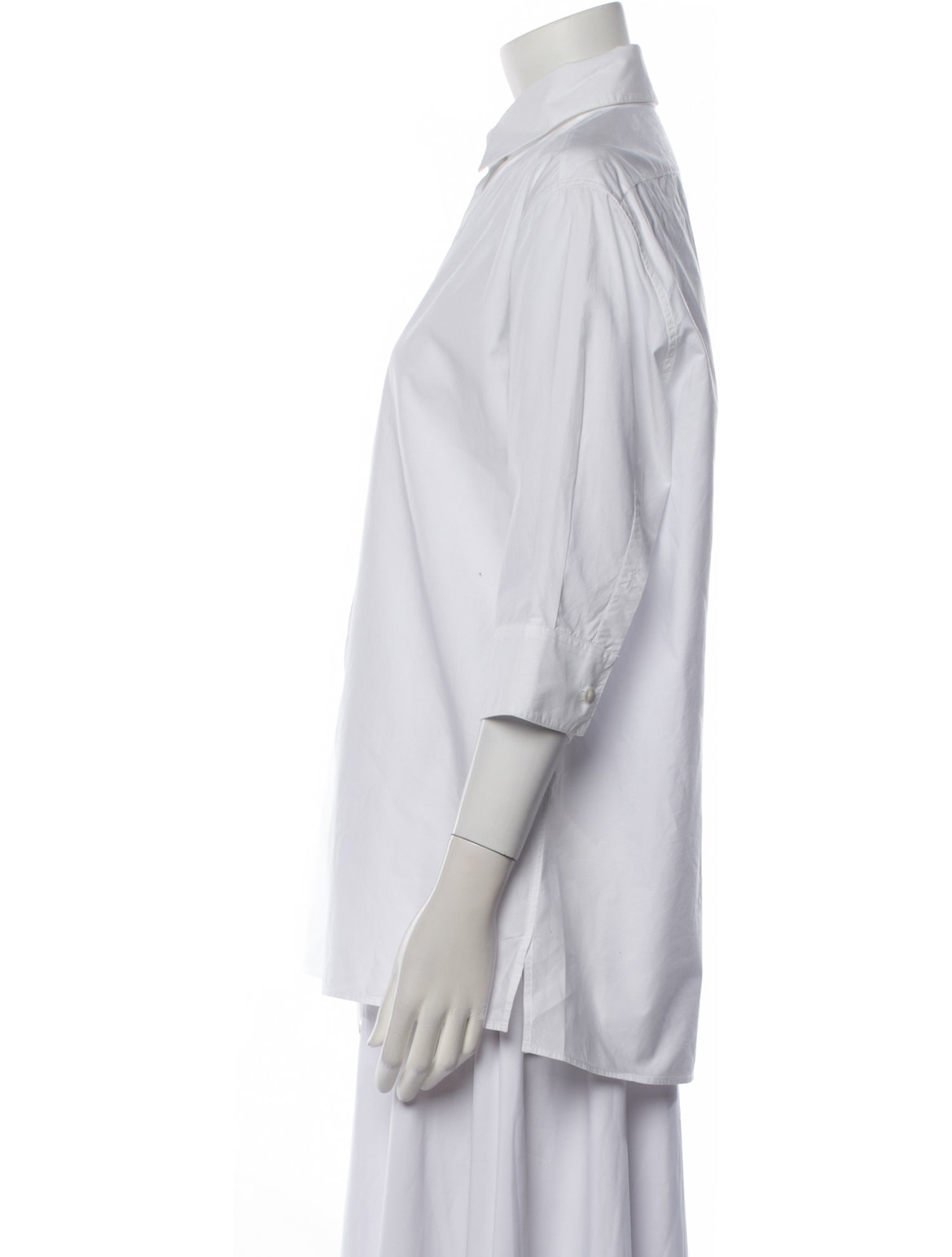 The Row Three-Quarter Sleeve Button-Up Top