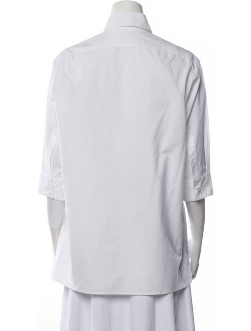 The Row Three-Quarter Sleeve Button-Up Top