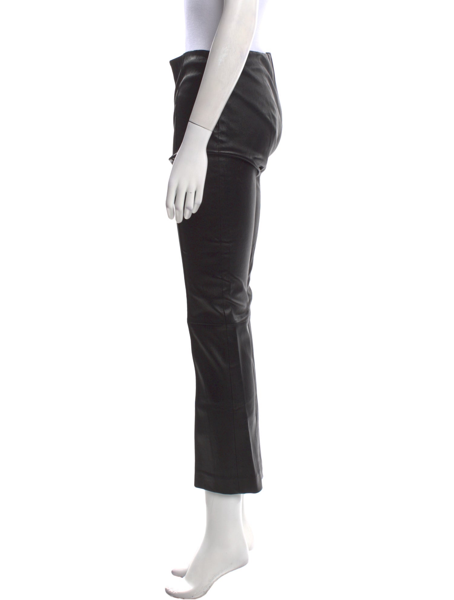 The Row Leather Straight Leg Pants