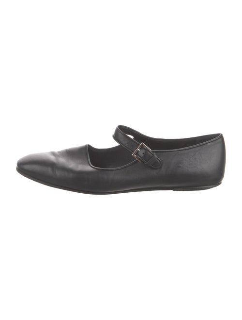 The Row Leather Mary Jane Flats