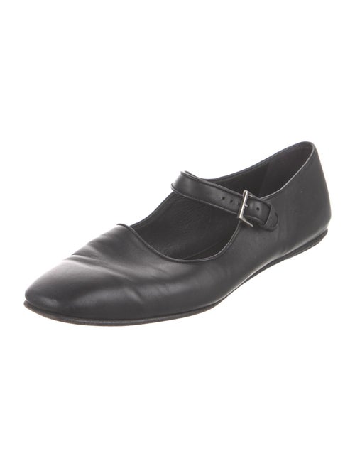 The Row Leather Mary Jane Flats