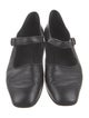 The Row Leather Mary Jane Flats