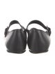 The Row Leather Mary Jane Flats