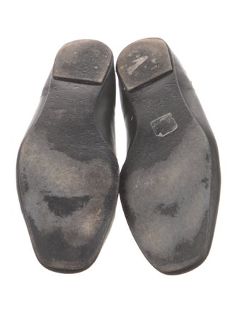 The Row Leather Mary Jane Flats