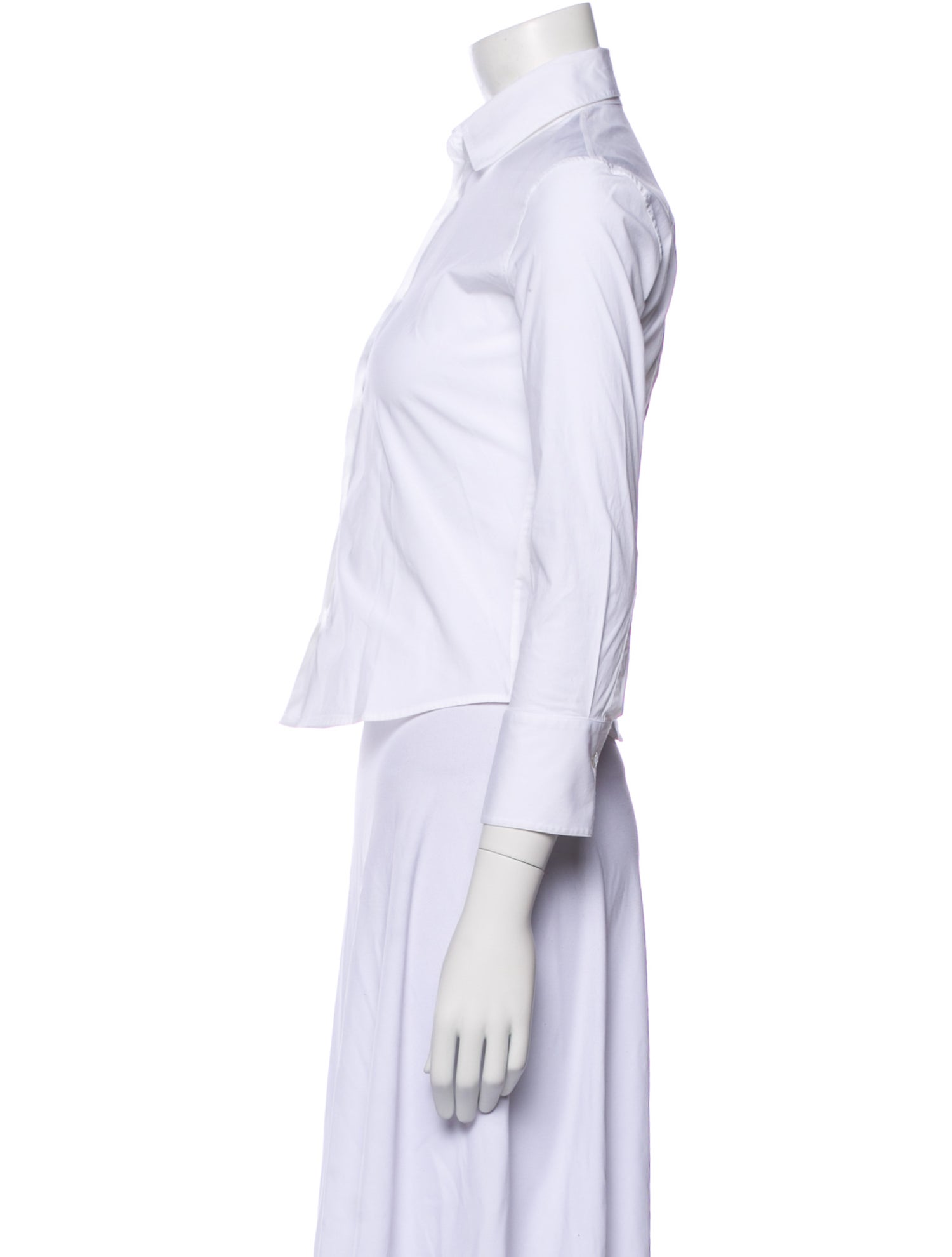 The Row Three-Quarter Sleeve Button-Up Top