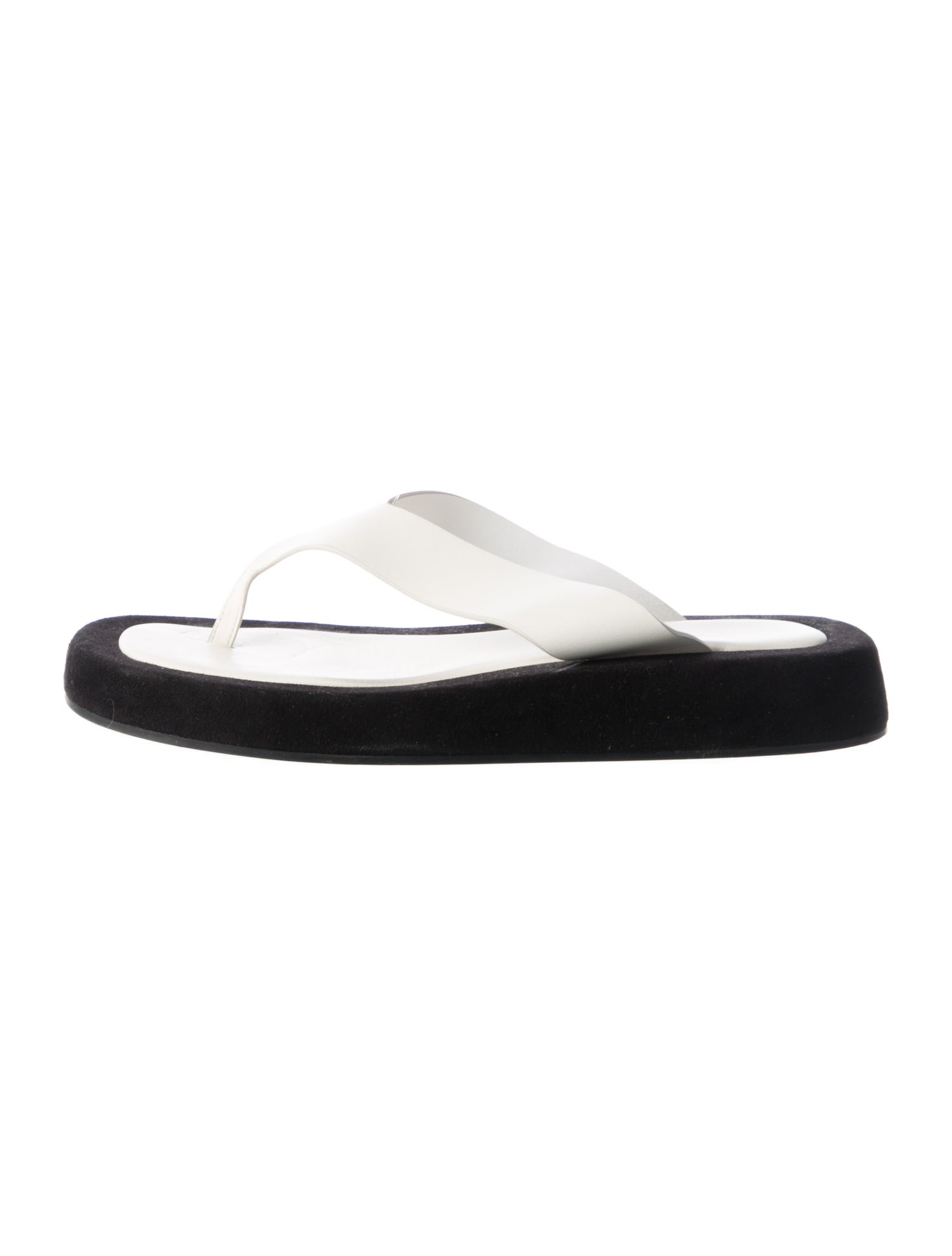 The Row Ginza Leather Flip Flops