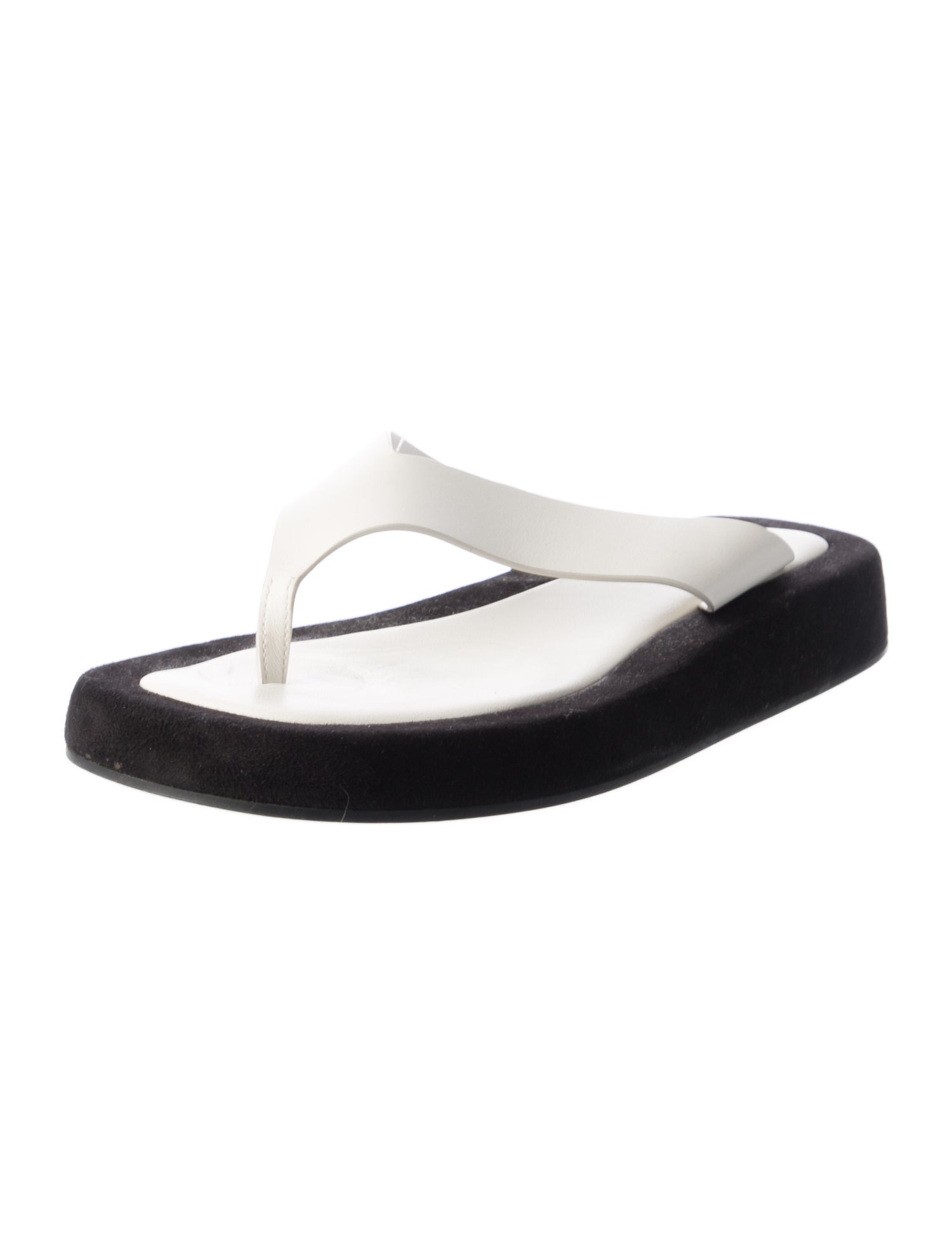 The Row Ginza Leather Flip Flops