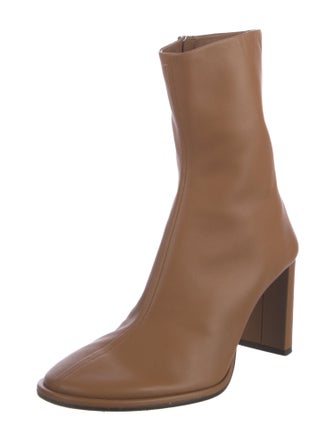 The Row Teatime Zip Leather Sock Boots